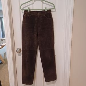 Suede Pants, Jean style, Brown in color, sz 4